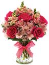 Bouquet tondo di fiori freschi