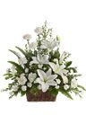 Cesto di fiori bianchi