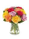 Mazzo di rose colorate